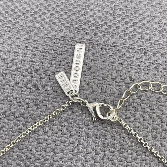 Lele Sadoughi Circle Necklace Silver Plated - Picture 3 of 3